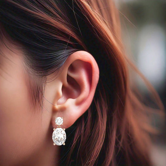 Rose gold Siam 925 Silver Earring