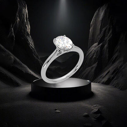 Moissanite Diamond 925 Silver Round Ring