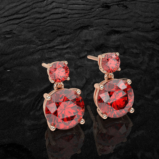 Ruby rose Peora 925 Silver Earring