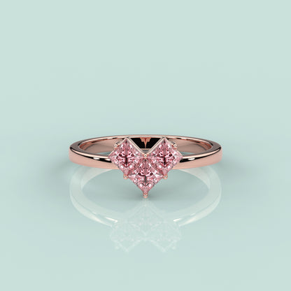 Fancy Heart 925 Silver Ring