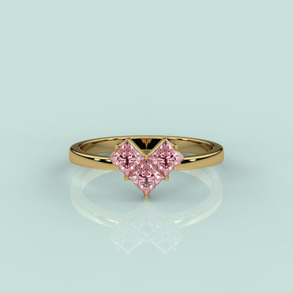 Fancy Heart 925 Silver Ring