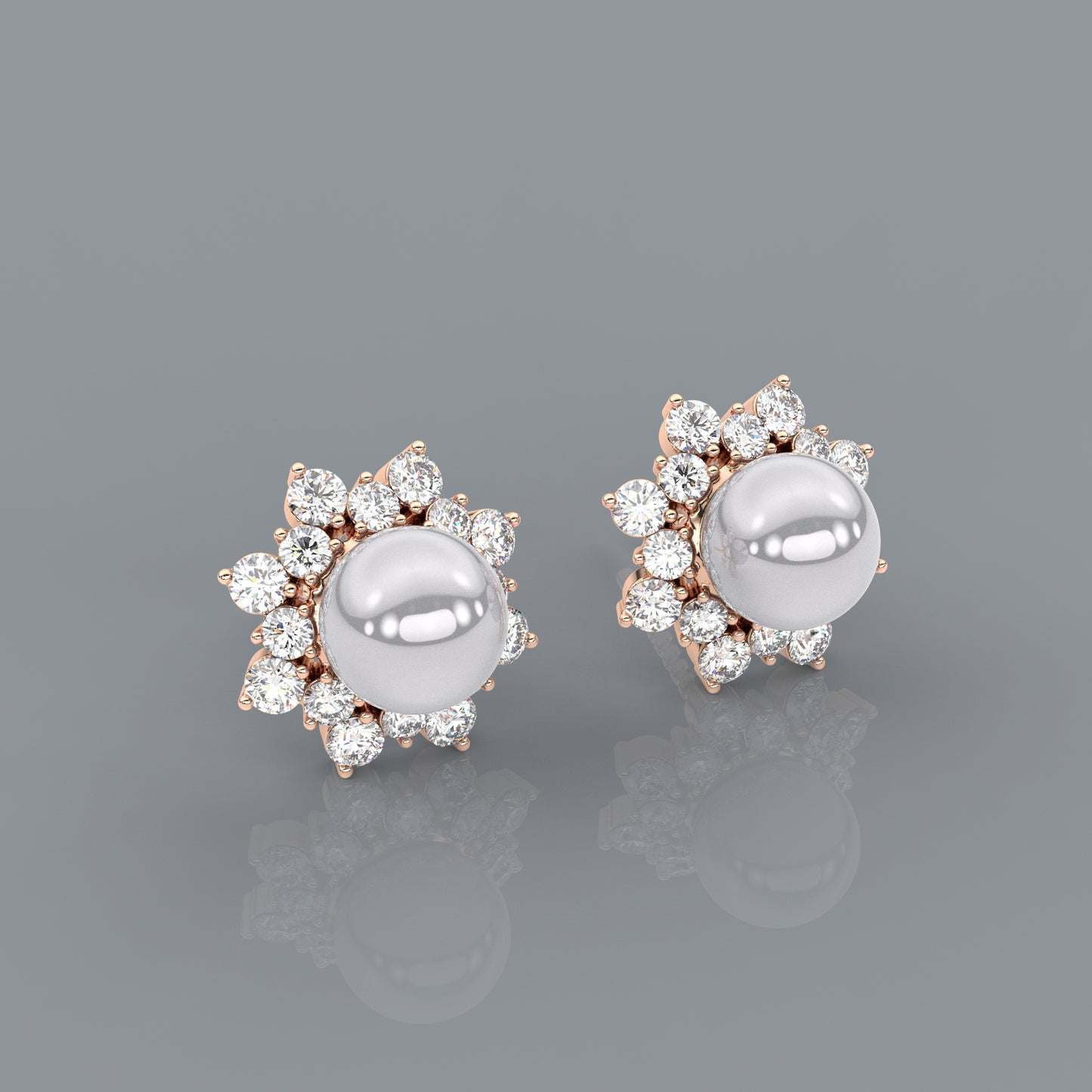 Rose gold Zaver 925 Silver Earring