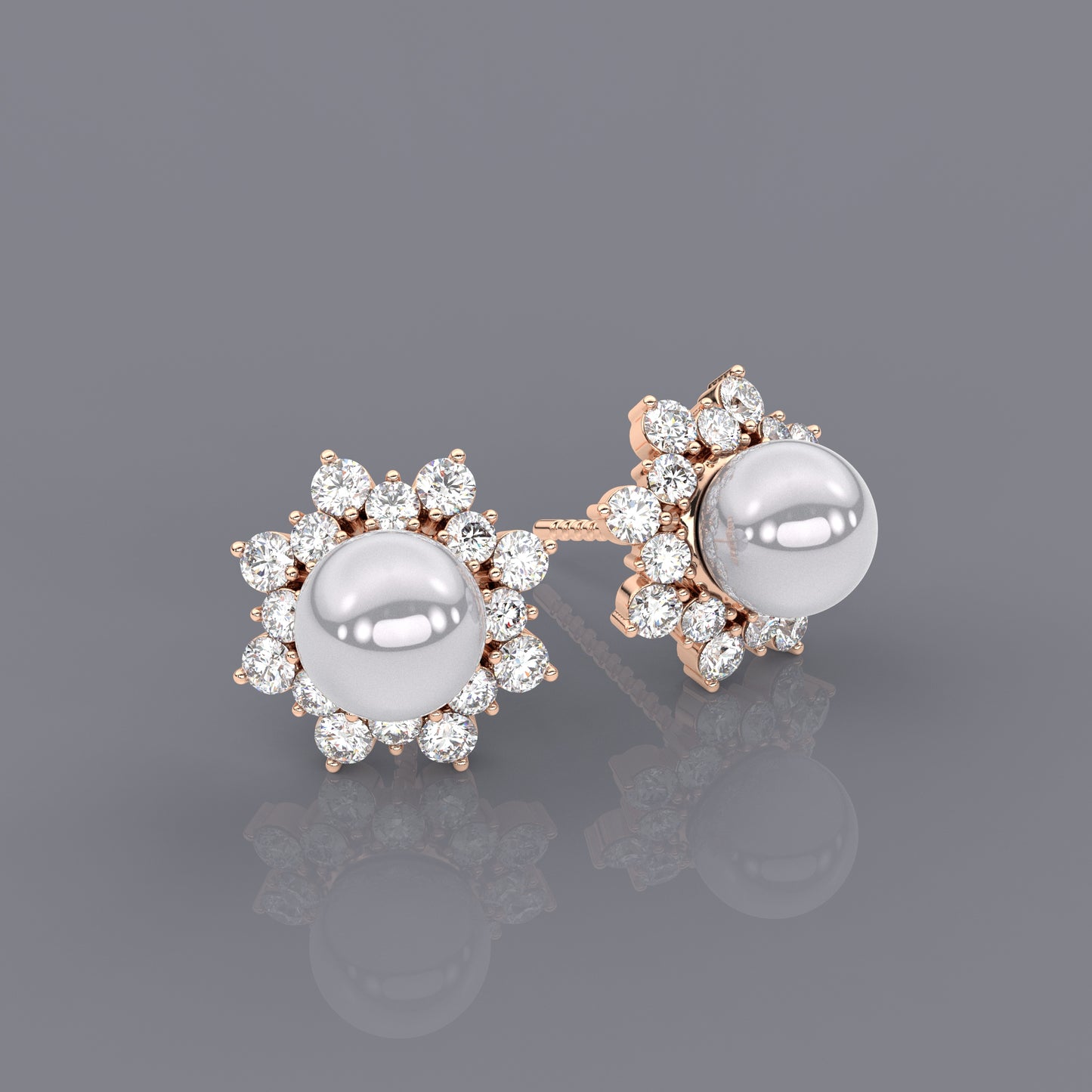 Rose gold Zaver 925 Silver Earring