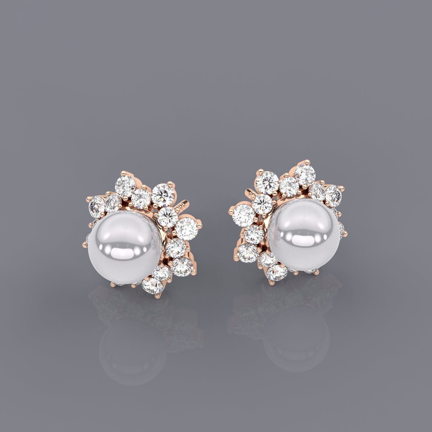 Rose gold Zaver 925 Silver Earring