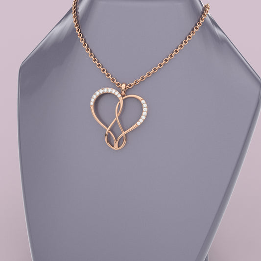 Bow Moissanite Diamond 925 Silver Necklace