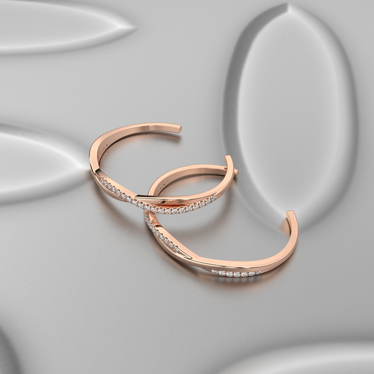 Rose gold Berry Bangle 925 Sterling Silver