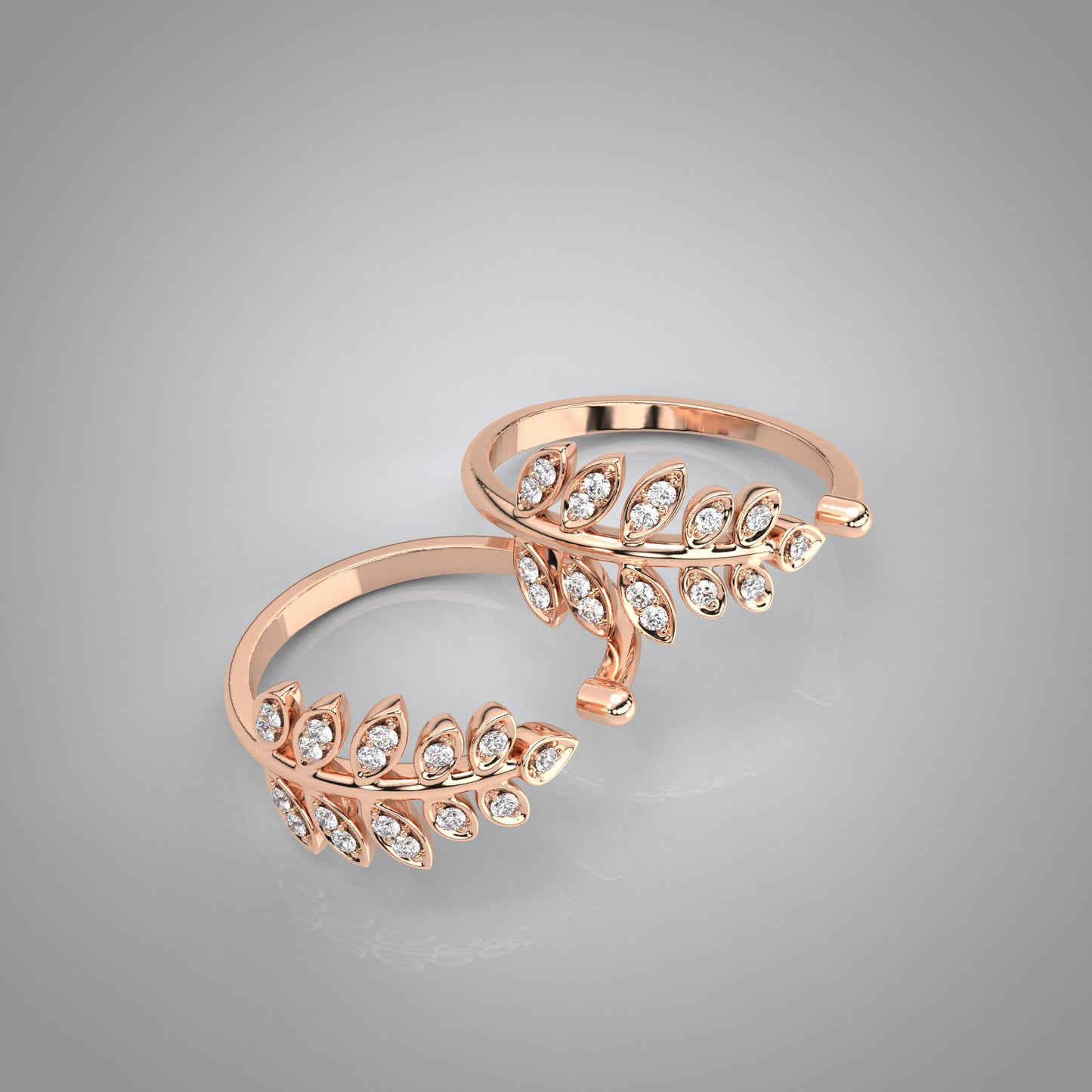 Flawless Rose gold 925 Silver Toe Ring