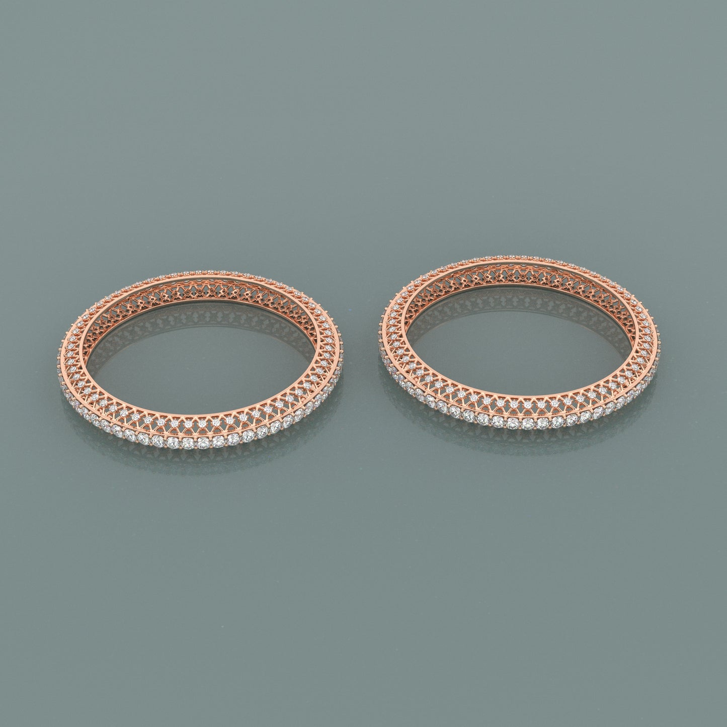 Rose gold Amelia Bangle 925 Sterling Silver