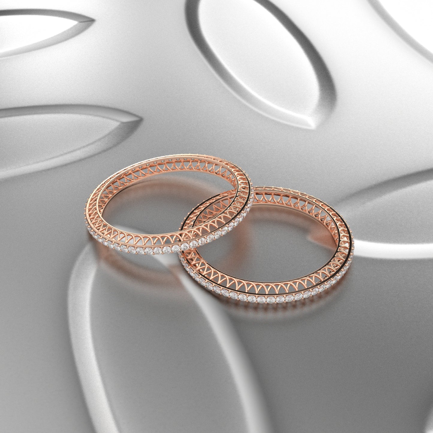 Rose gold Allure Bangle 925 Sterling Silver