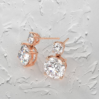 Peora 1 Carat Moissanite Diamond 925 Silver Earring