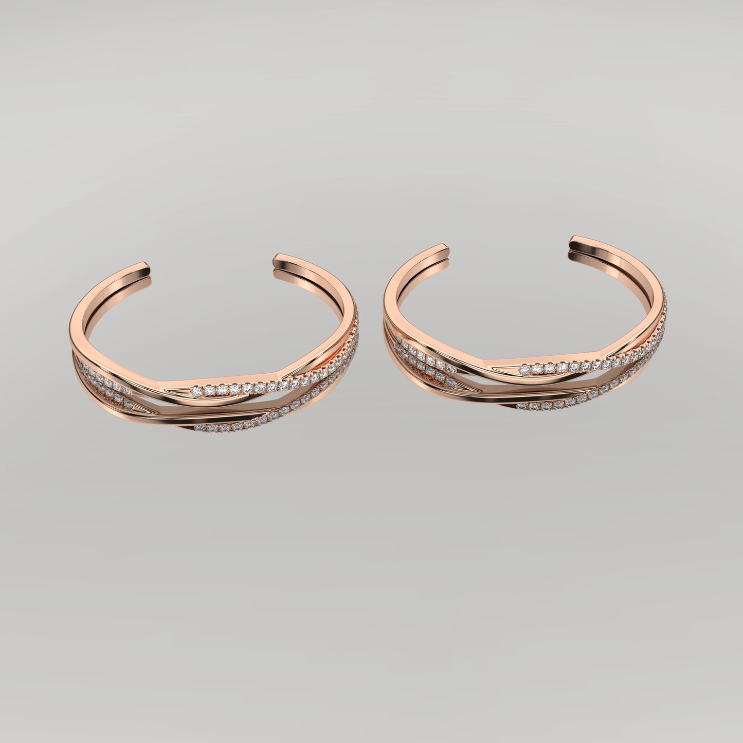 Rose gold Berry Bangle 925 Sterling Silver