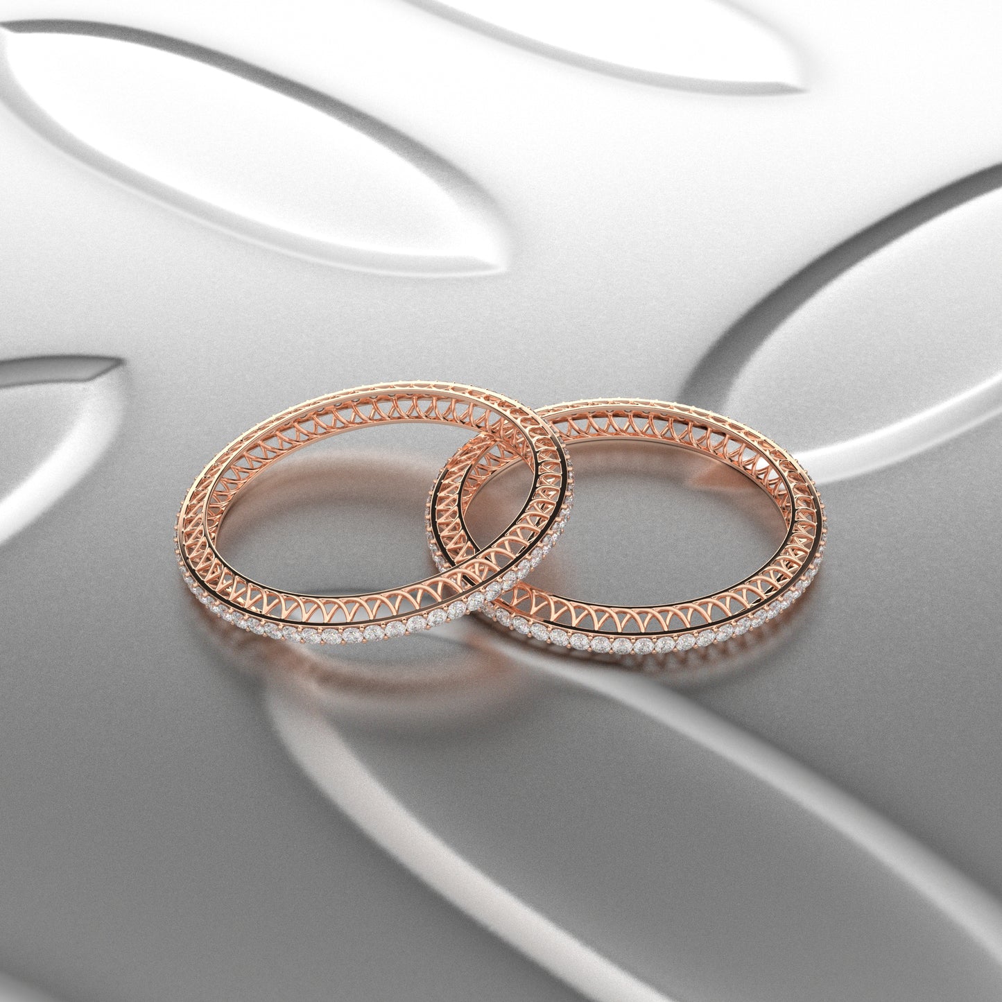 Rose gold Allure Bangle 925 Sterling Silver