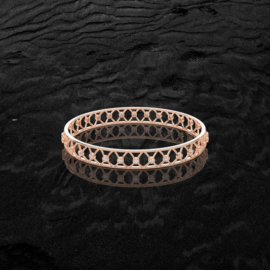 Rose gold Love Bangle 925 Sterling Silver