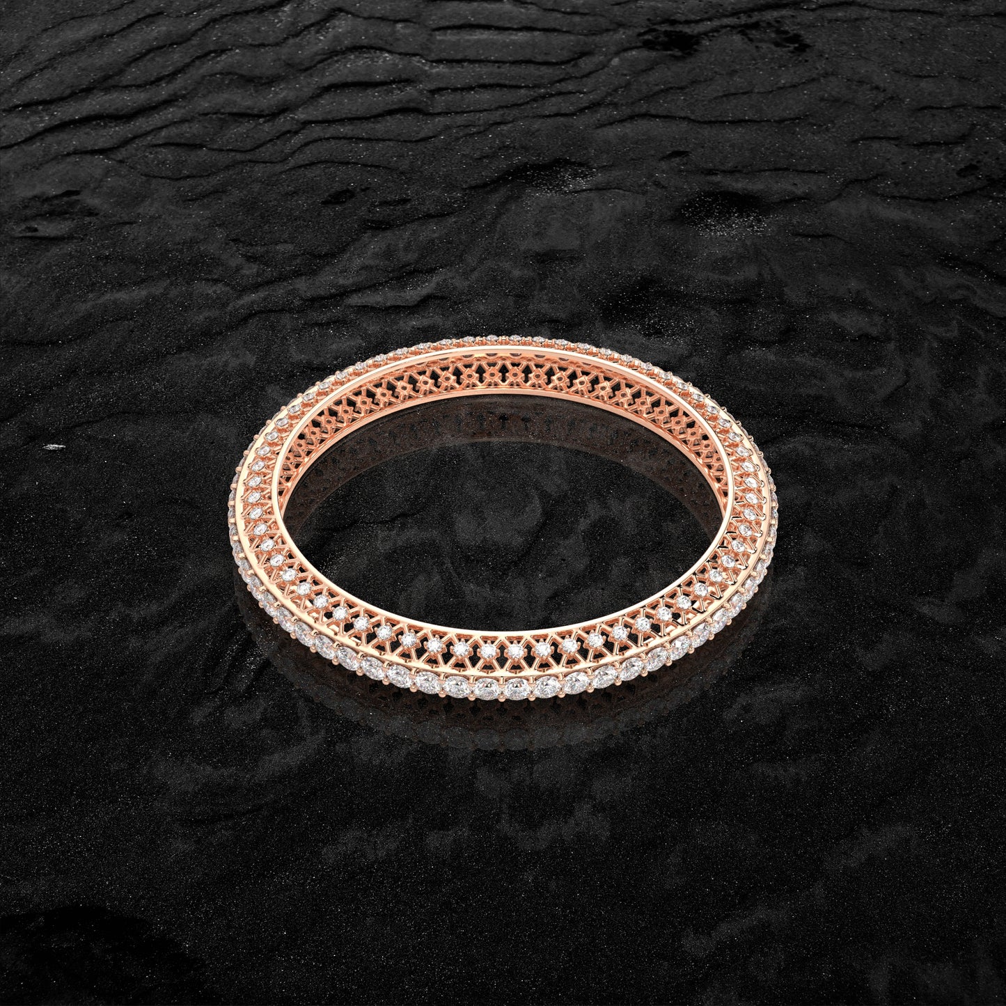 Rose gold Amelia Bangle 925 Sterling Silver