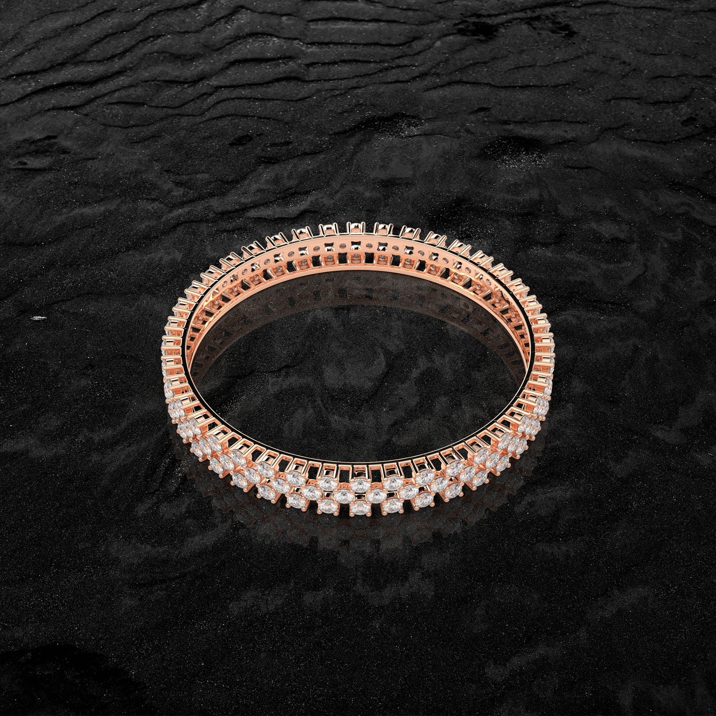 Rose gold Divast Bangle 925 Sterling Silver