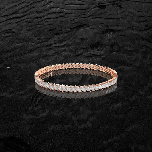 Rose gold Bangle 925 Sterling Silver