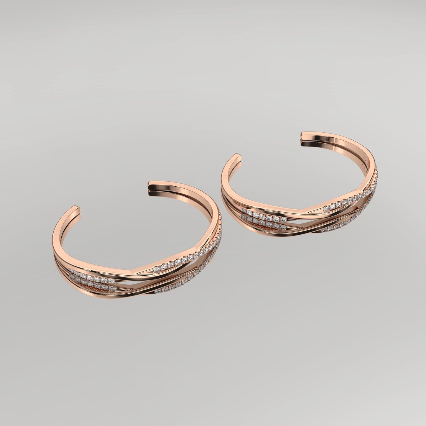 Rose gold Berry Bangle 925 Sterling Silver