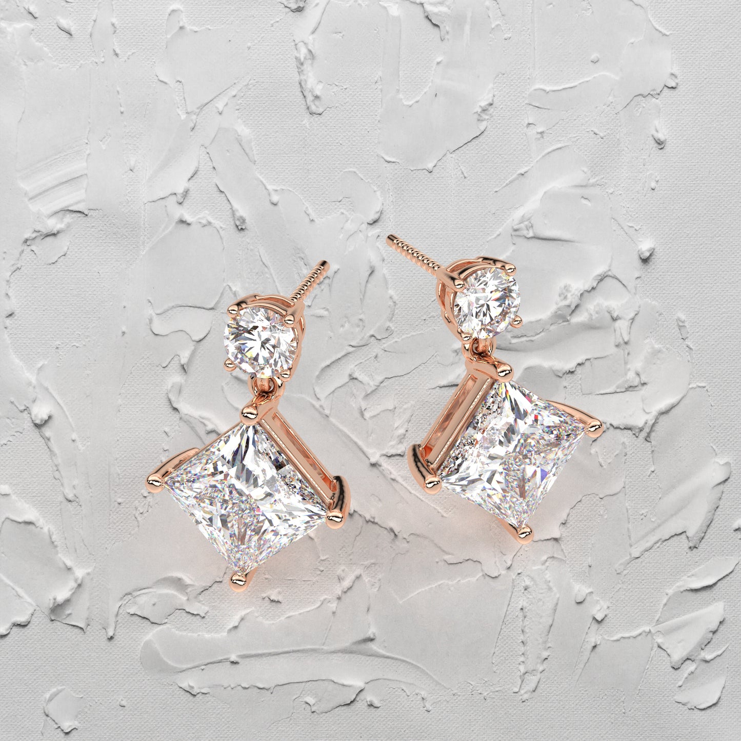 Empire Moissanite Diamond 925 Silver Earring