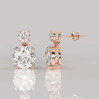Peora 1 Carat Moissanite Diamond 925 Silver Earring