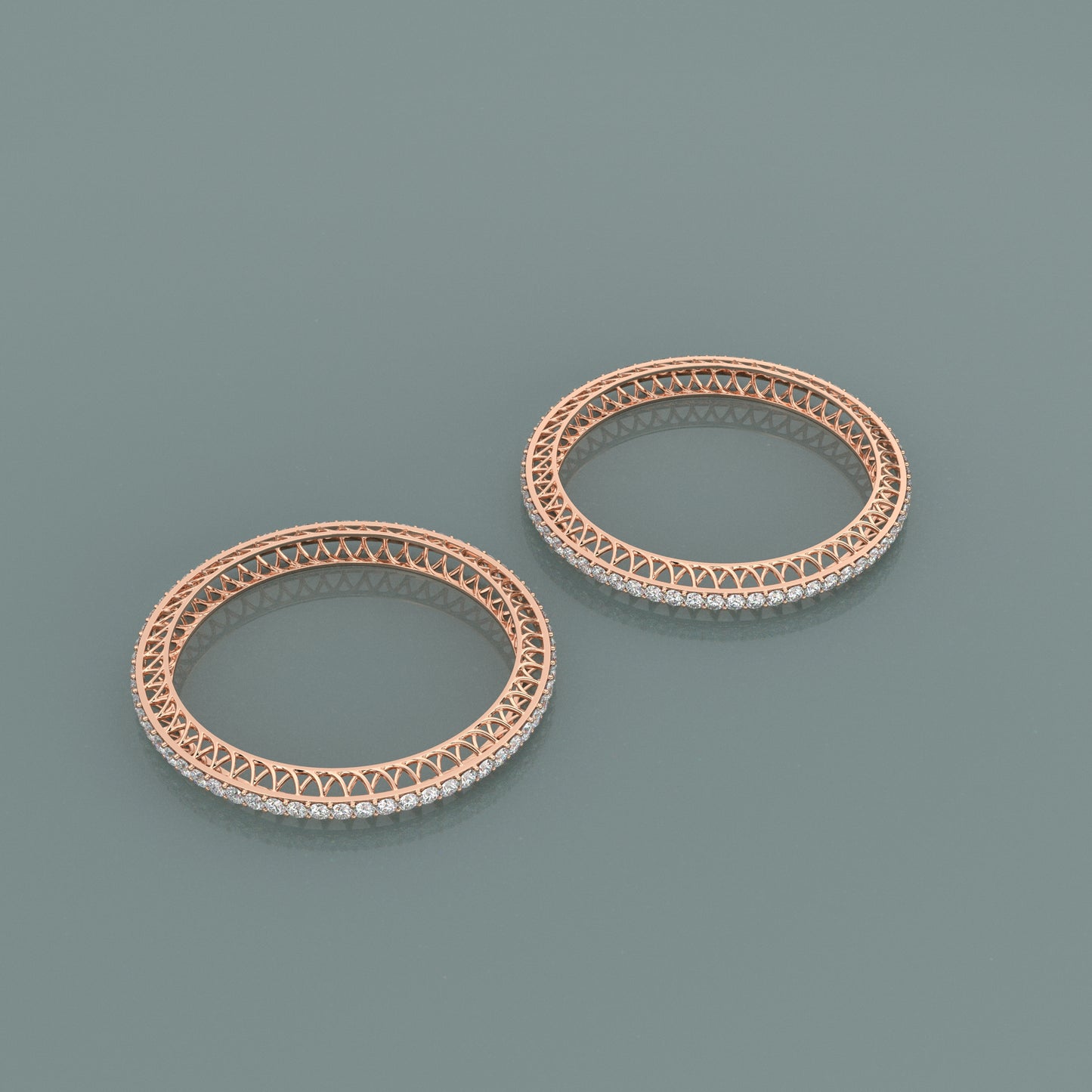 Rose gold Allure Bangle 925 Sterling Silver