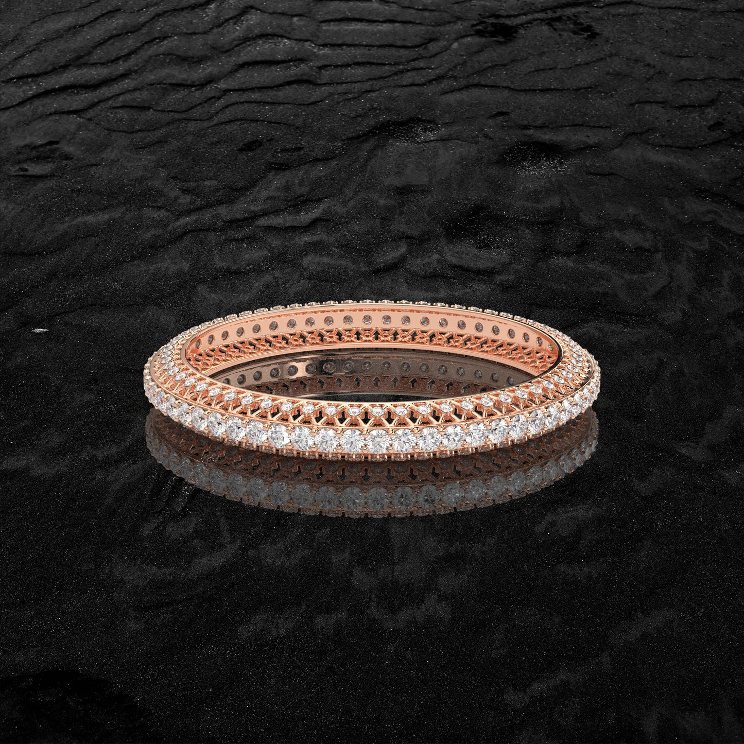 Rose gold Amelia Bangle 925 Sterling Silver