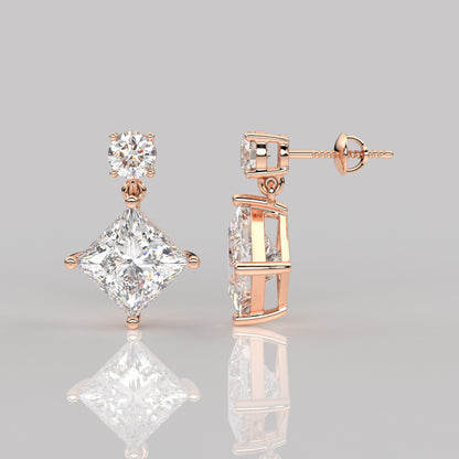 Empire Moissanite Diamond 925 Silver Earring