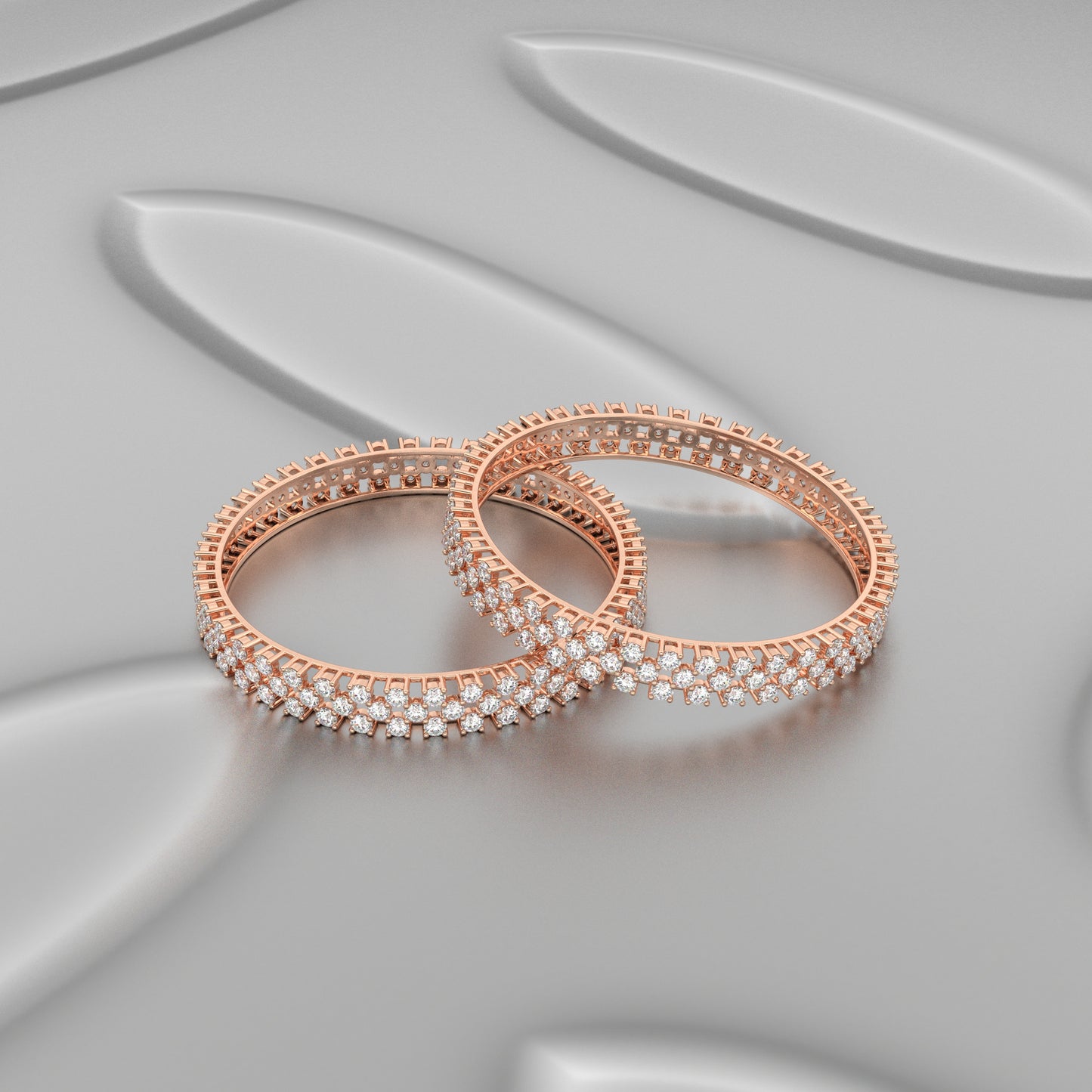 Rose gold Divast Bangle 925 Sterling Silver