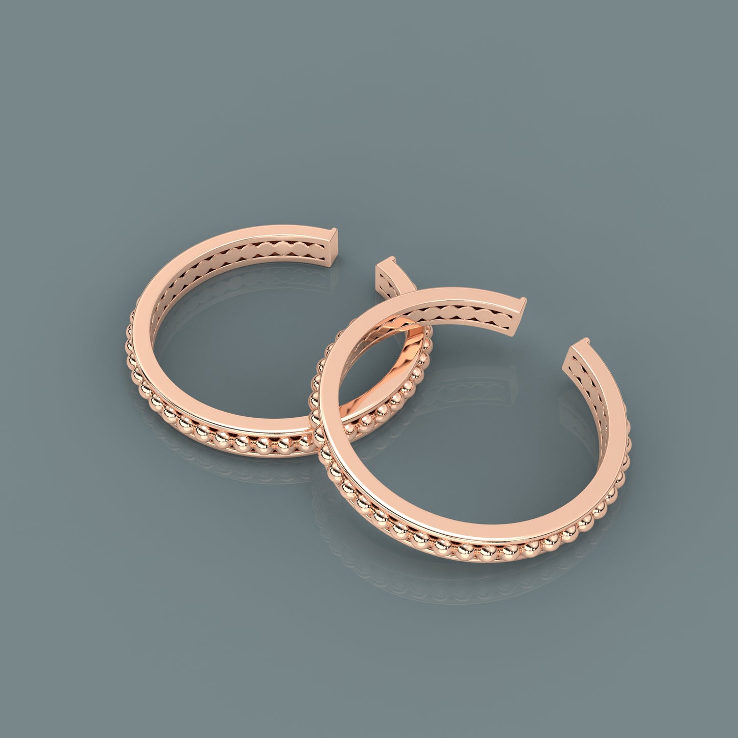 Double row Rose gold Adjustable 925 Silver Toe Ring