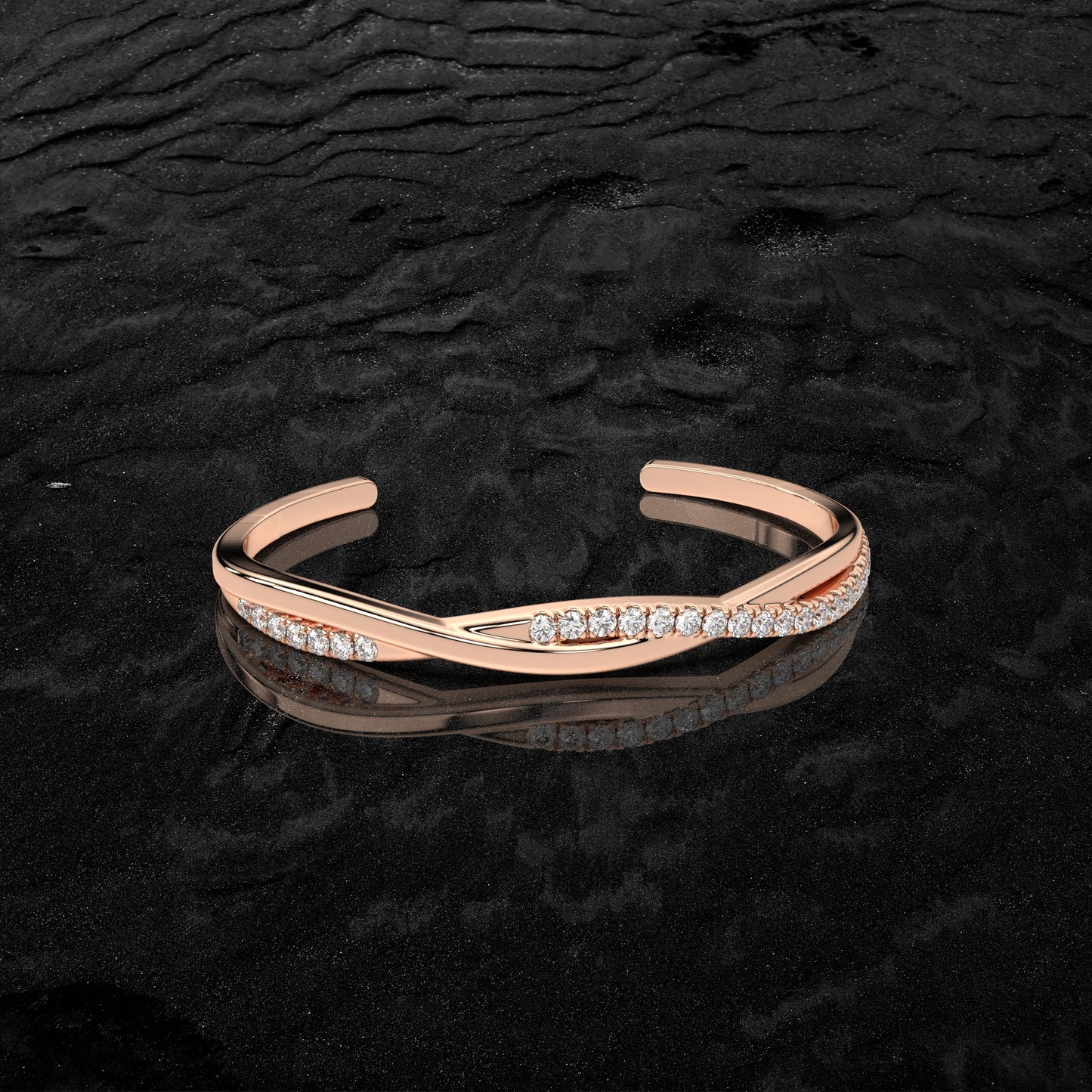 Rose gold Berry Bangle 925 Sterling Silver