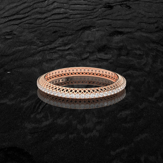 Rose gold Mess Bangle 925 Sterling Silver