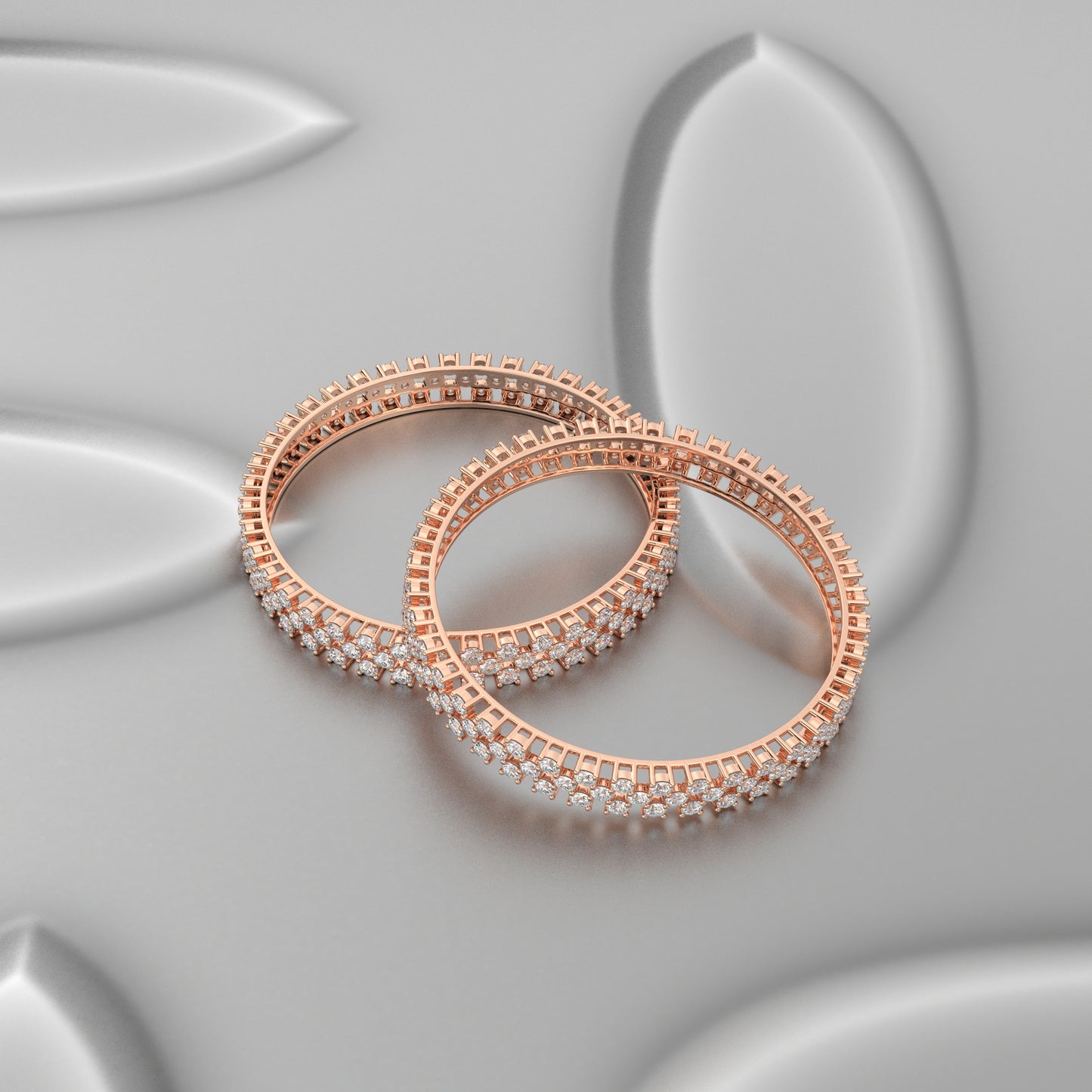 Rose gold Divast Bangle 925 Sterling Silver