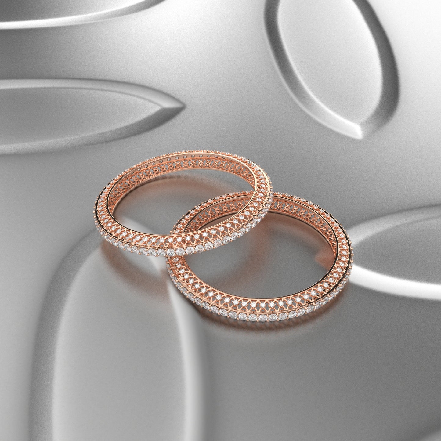 Rose gold Amelia Bangle 925 Sterling Silver