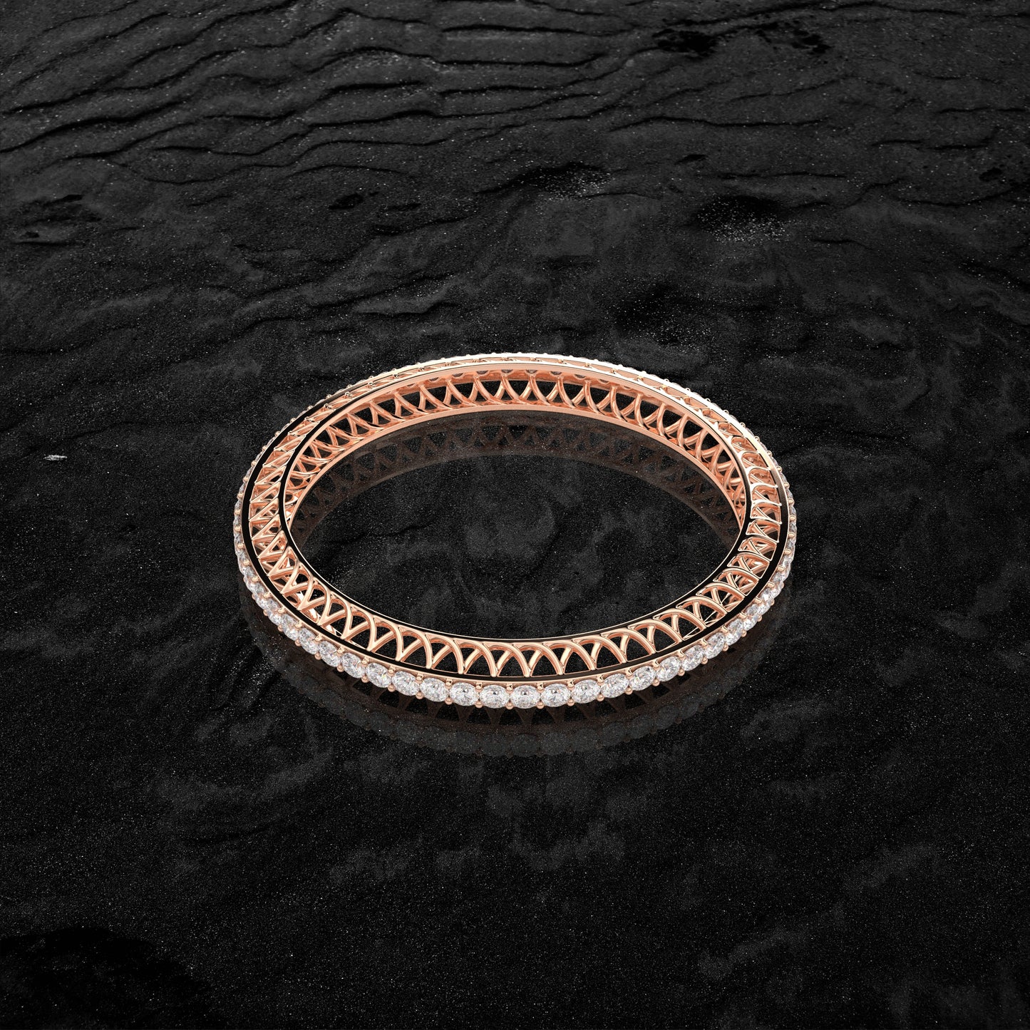 Rose gold Allure Bangle 925 Sterling Silver