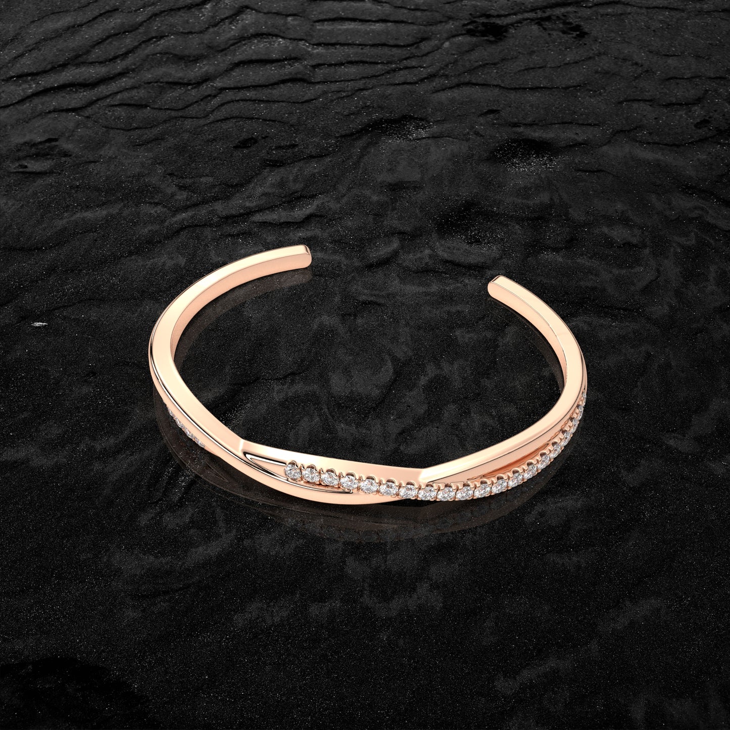 Rose gold Berry Bangle 925 Sterling Silver