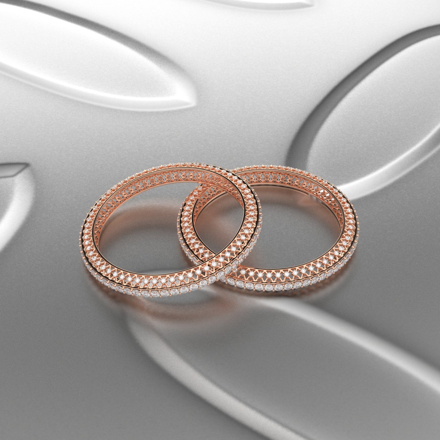 Rose gold Amelia Bangle 925 Sterling Silver