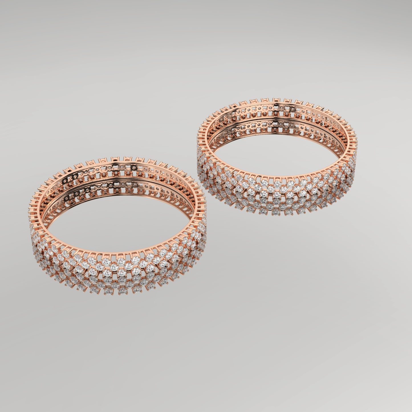 Rose gold Divast Bangle 925 Sterling Silver