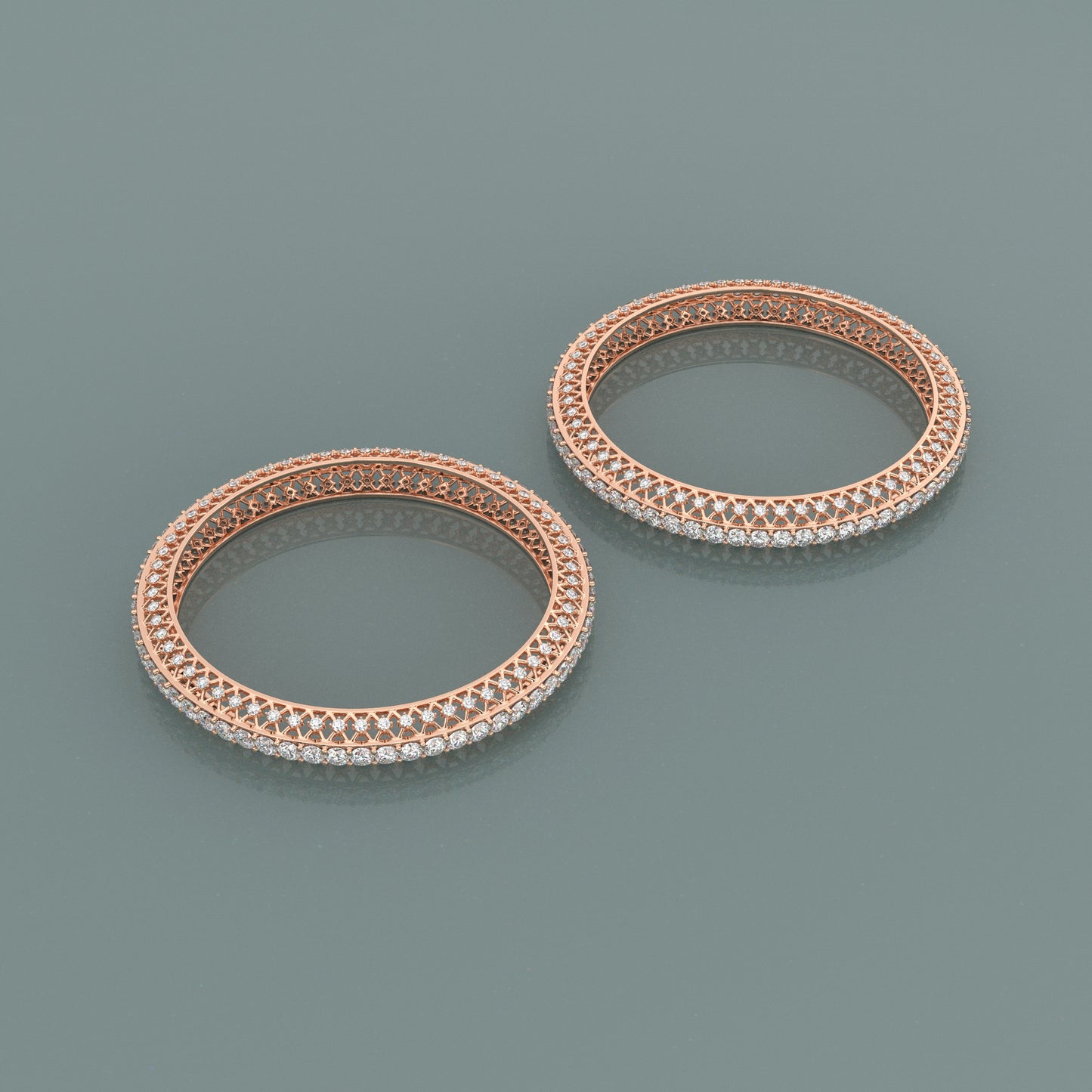 Rose gold Amelia Bangle 925 Sterling Silver