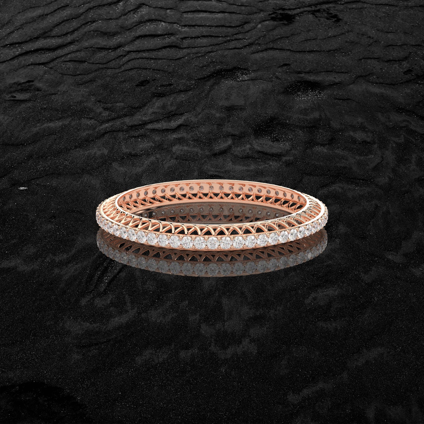 Rose gold Allure Bangle 925 Sterling Silver