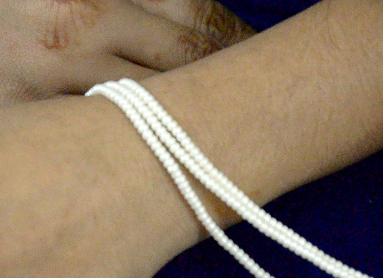 Pearl Triple silver Bracele