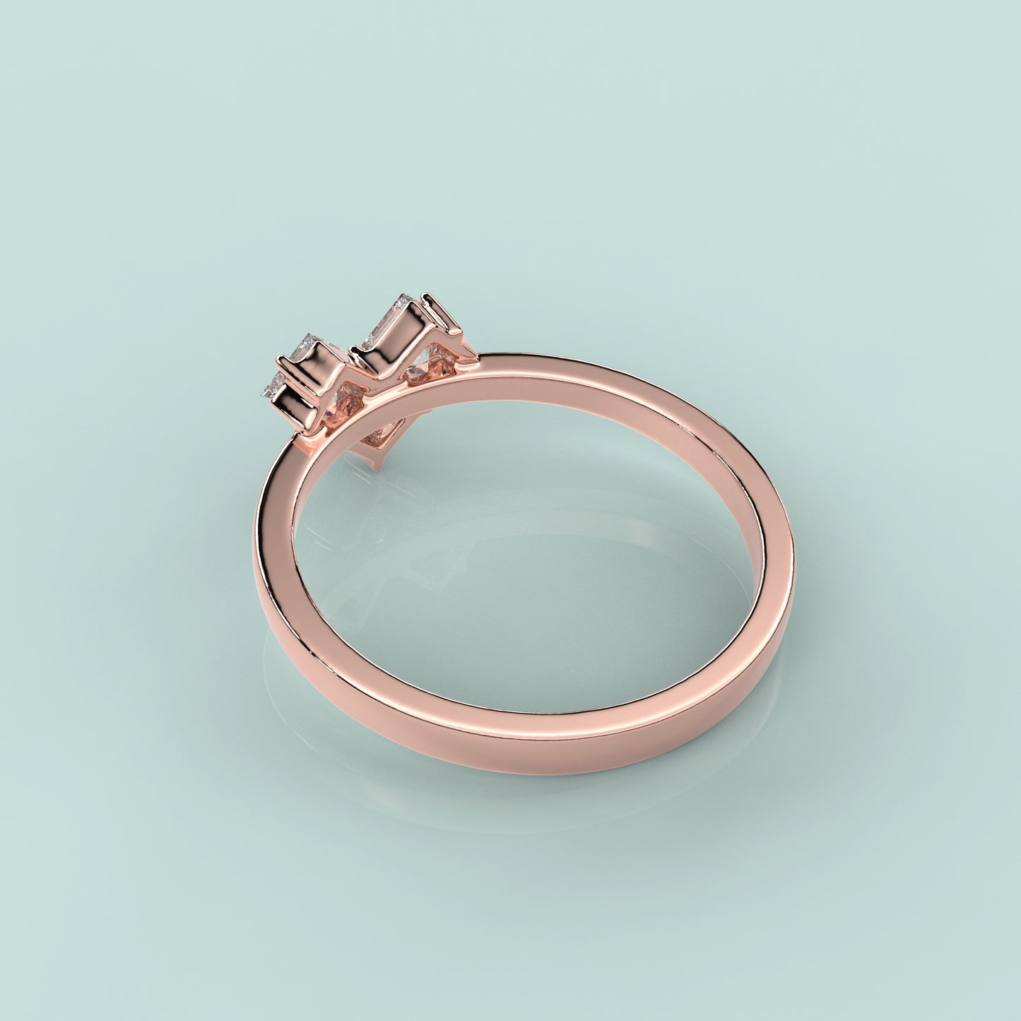 Rose gold Anika Heart 925 Silver Ring