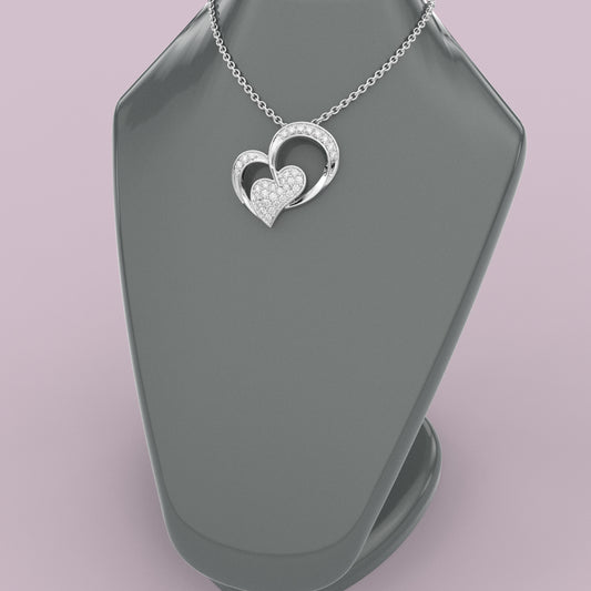 cute heart 925 Silver Necklace