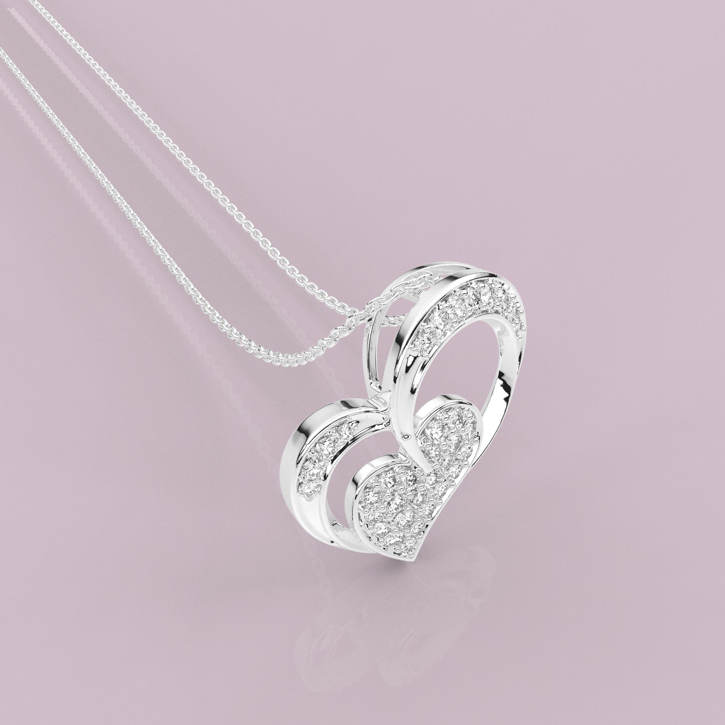 cute heart 925 Silver Necklace