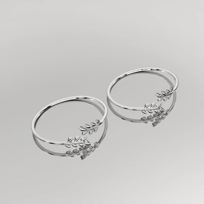 Leaf Bangle 925 Sterling Silver