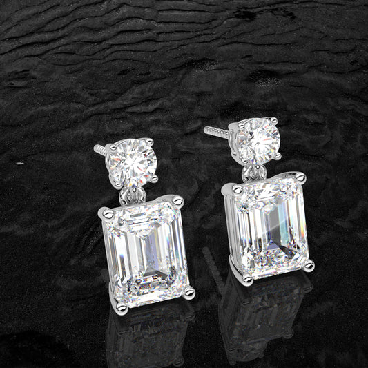 Doozy 1 Carat Moissanite Diamond 925 Silver Earring
