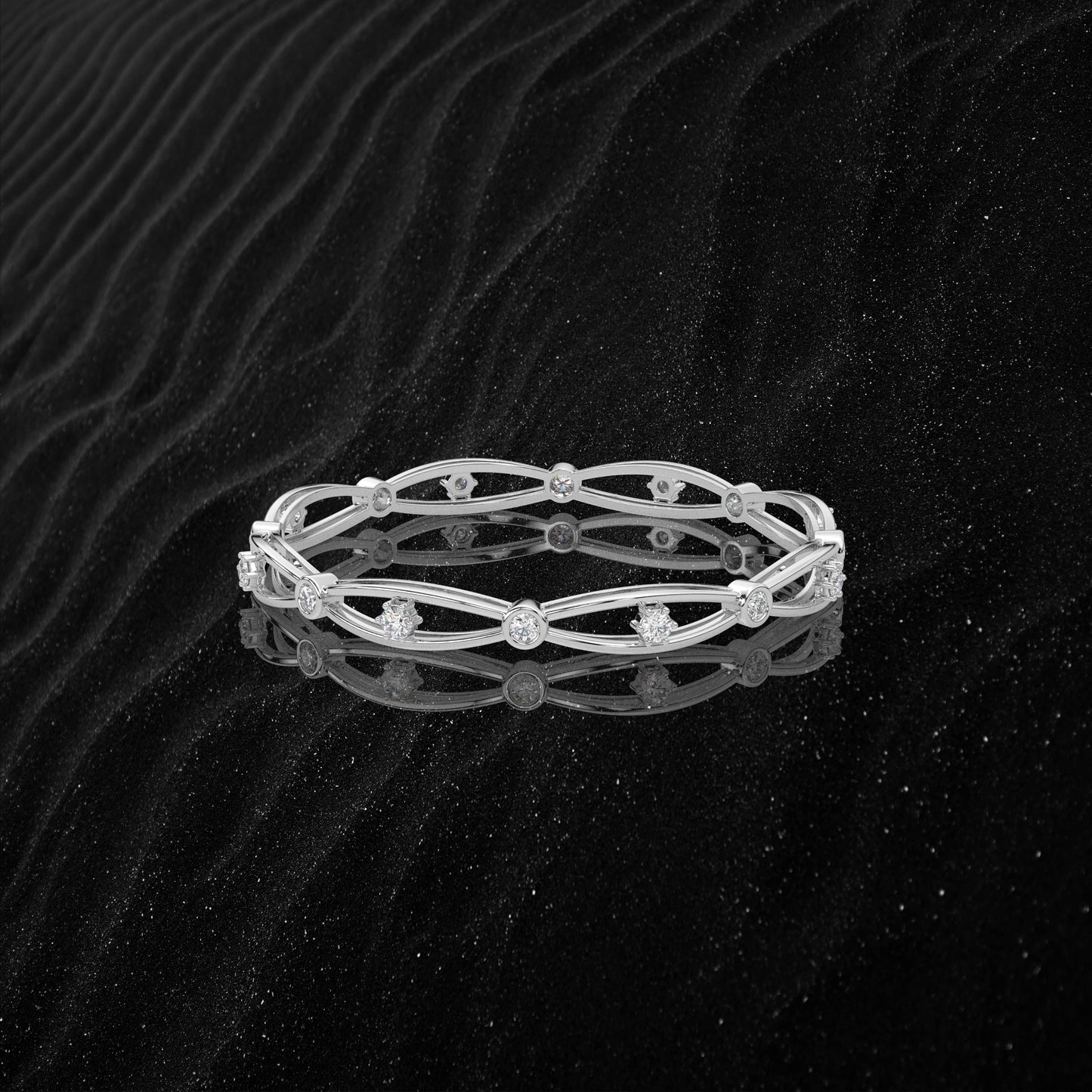 Hollow Bangle 925 Sterling Silver