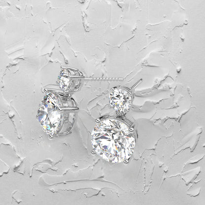 Peora 1 Carat Moissanite Diamond 925 Silver Earring