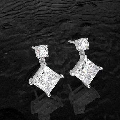 Empire Moissanite Diamond 925 Silver Earring