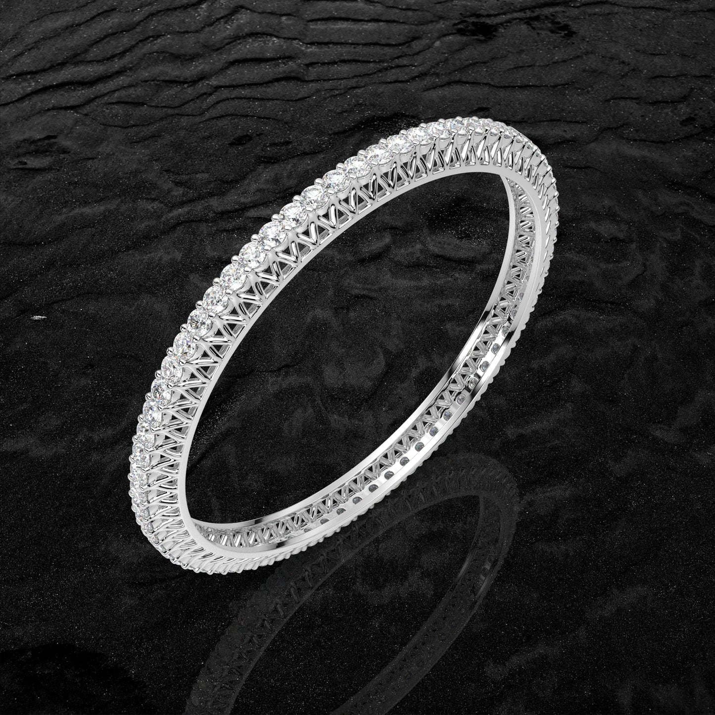 Channel Bangle 925 Sterling Silver