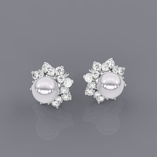 Zaver Moissanite Diamond 925 Silver Earring