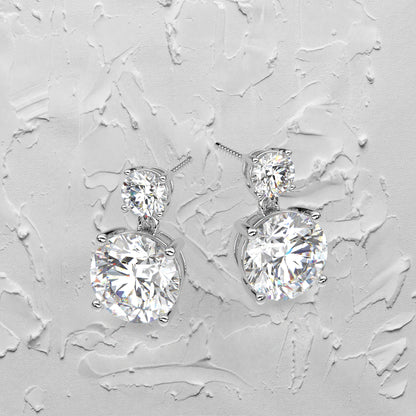 Peora 1 Carat Moissanite Diamond 925 Silver Earring